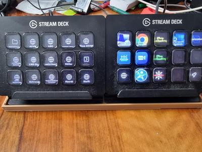 Frame for two stream decks with 15keys