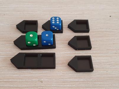 Wound Counters 1xD6 2xD6 Game Widgets