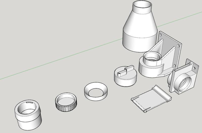 40mm Compact Blast Gate for a dust extraction shop vac system (version 2)