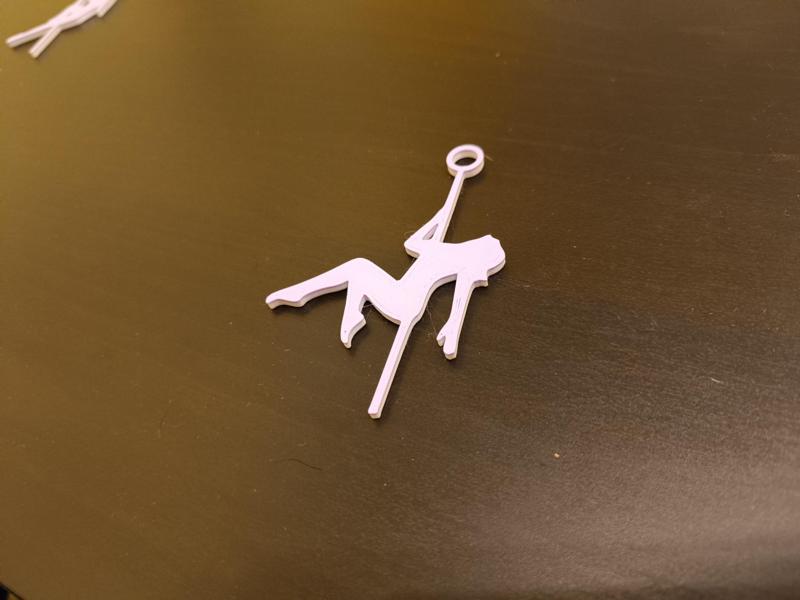 Poledance backpack pendant / Keychain