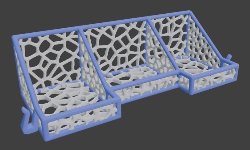 Voronoi Bar & Bottles Shower Shelf