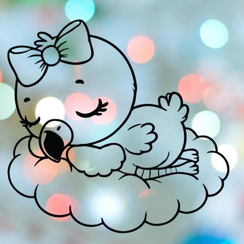 Flamingo Girl Sleeping On Cloud Cookie Cutter