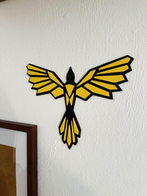 Geometric Phoenix Bird Wall Art