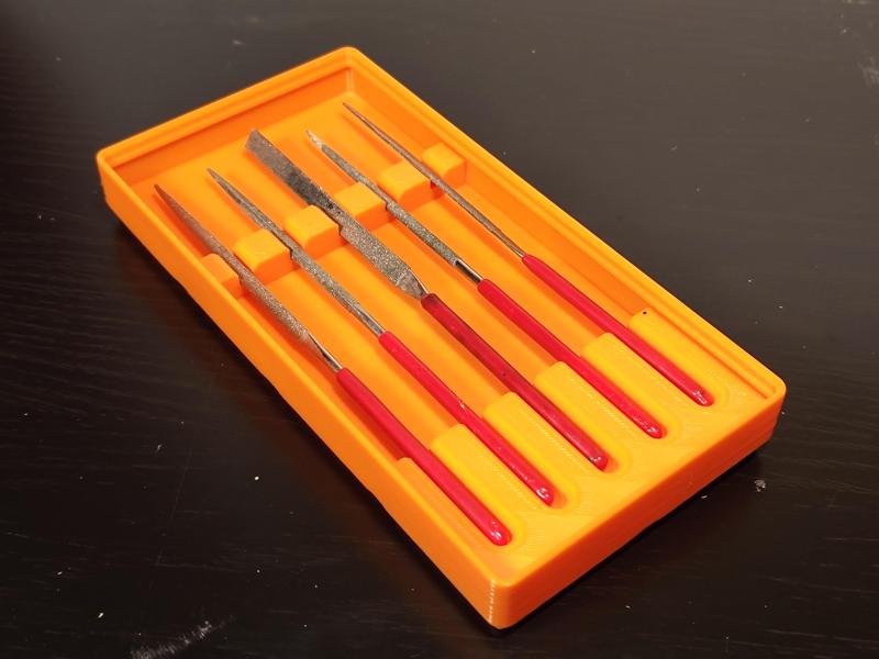 Gridfinity needle file holder