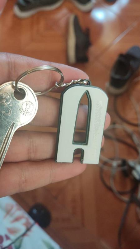 Llavero Letra A dos colores - Letter A Keychain two colors