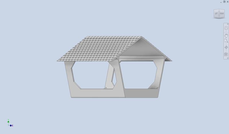 Long bird feeder with open sides