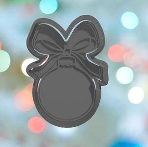 Christmas Ornament With Ribbon Bow Cookie Cutter