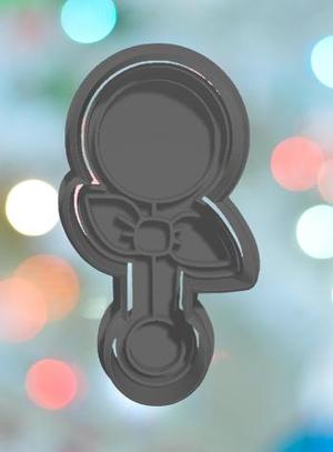 Baby Shower Rattle With Knot Cookie Cutter