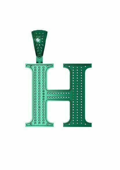 H ALPHABET PENDANT WITH ROUND DIAMOND