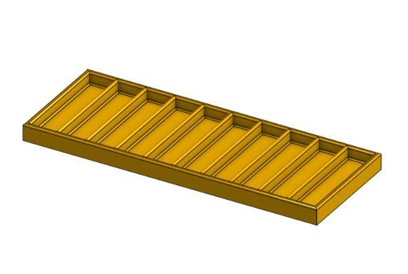 10 & 5 Slot Resistor Box / Tray 18cm x 6.8cm.