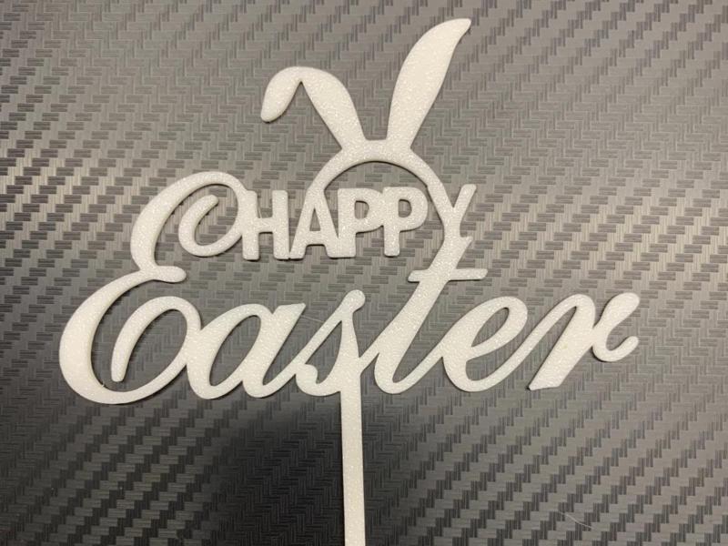 Happy easter cake topper