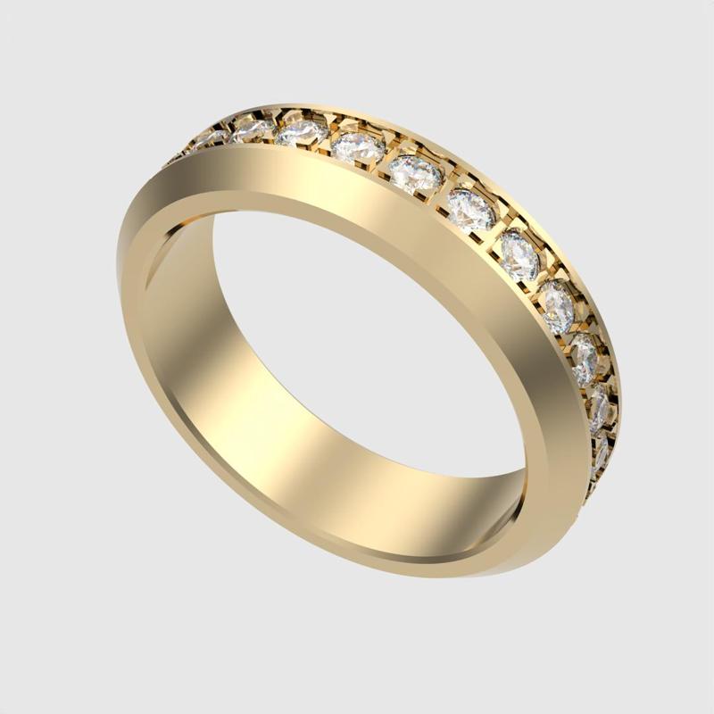 Classic Channel Set Eternity Ring 3D print