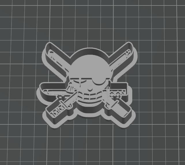 One Piece Zoro Pirate Cookie Cutter Flag