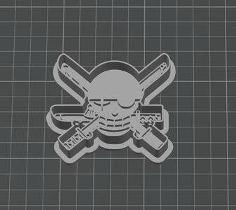 One Piece Zoro Pirate Cookie Cutter Flag