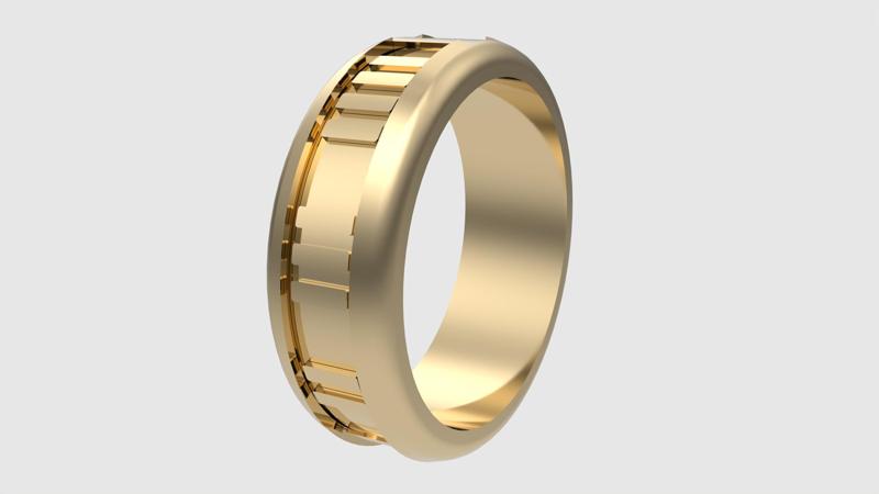 Minimalist Roman Numerals Ring 3D print