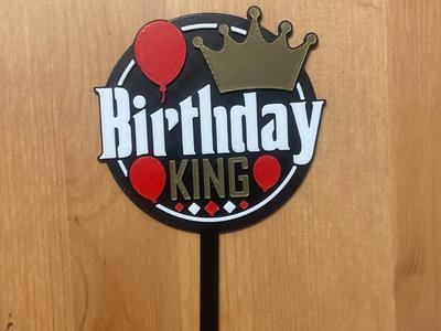 Birthday King Cake Topper