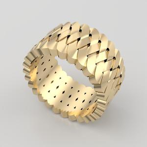 Wide Intricate Ornament Ring 3D print