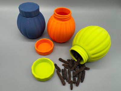 Round Container with Screw Lid
