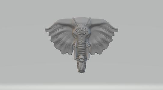 Elephant Head Pendant 3D print model