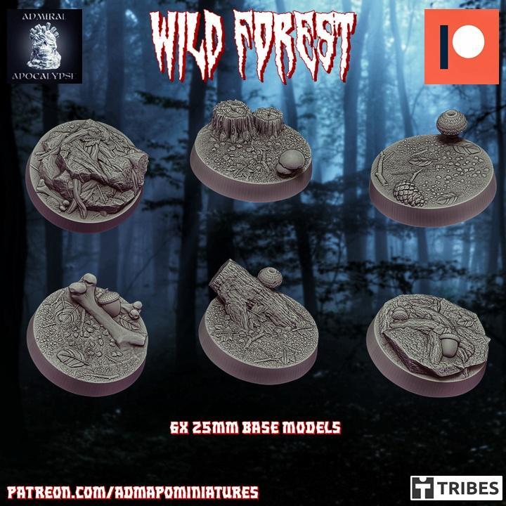 Wild Forest Set 25mm Set (6 pre-supported base model)