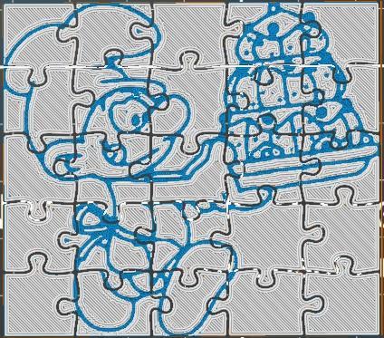 Puzzle - Smurf with cake