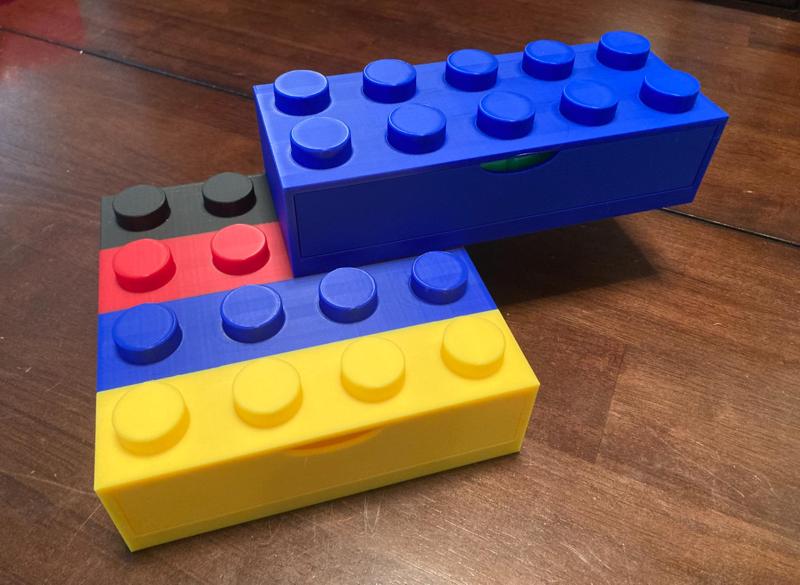 Brick 2x5 and 4x4 Stackable Drawers