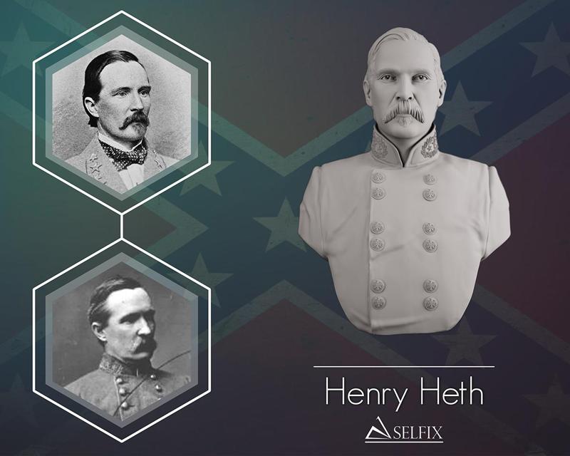 General Henry Heth bust sculpture 3D print model