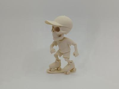 Cool Skeleton on Rollerskates Death on 8 Wheels