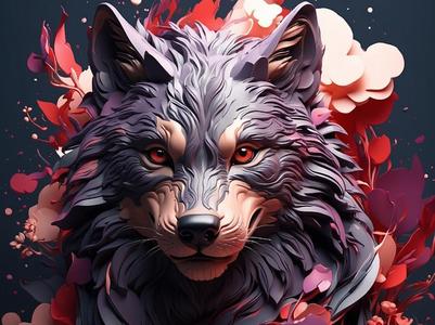 3d Wolf Art