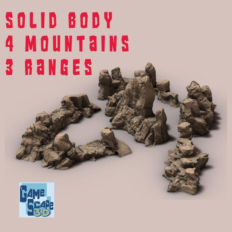 Solid Body Mountain and Rock Ranges