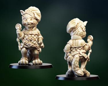 Tabletop miniatures. Cat trickster
