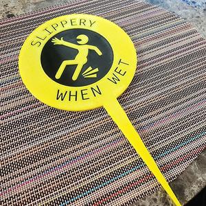 Slippery When Wet garden stake sign