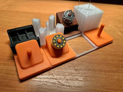Gridfinity Bobbin and Sewing accessory organized