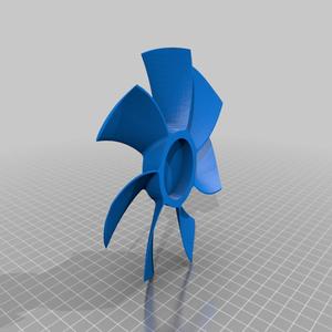 Printable Fan Blades for 130mm Soldering Fume Extractor with filter