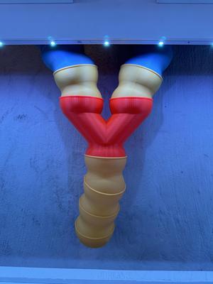 Y-Chute Connector for Poop Chute