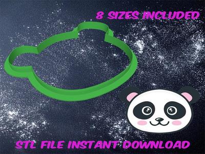 Panda head cookie cutter