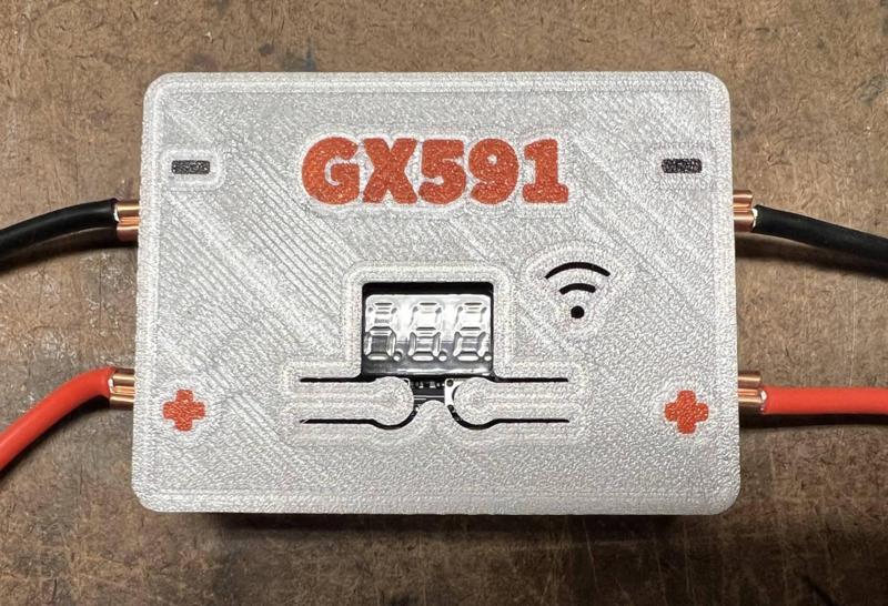GX591 Spot welder case with colored inlay text