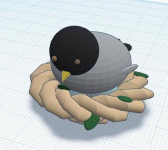 bird sitting on  eggs