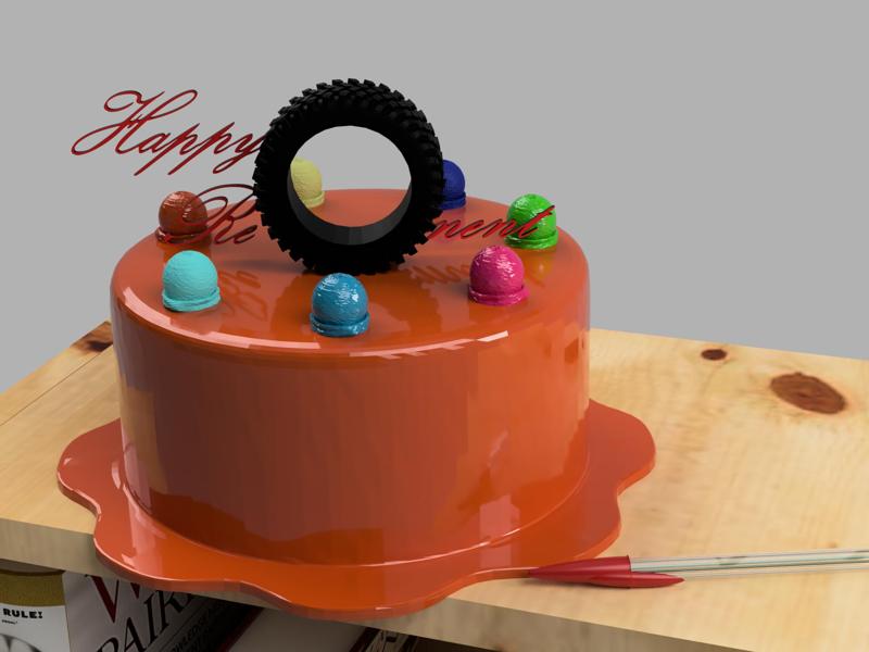 Happy Retirement cake topper