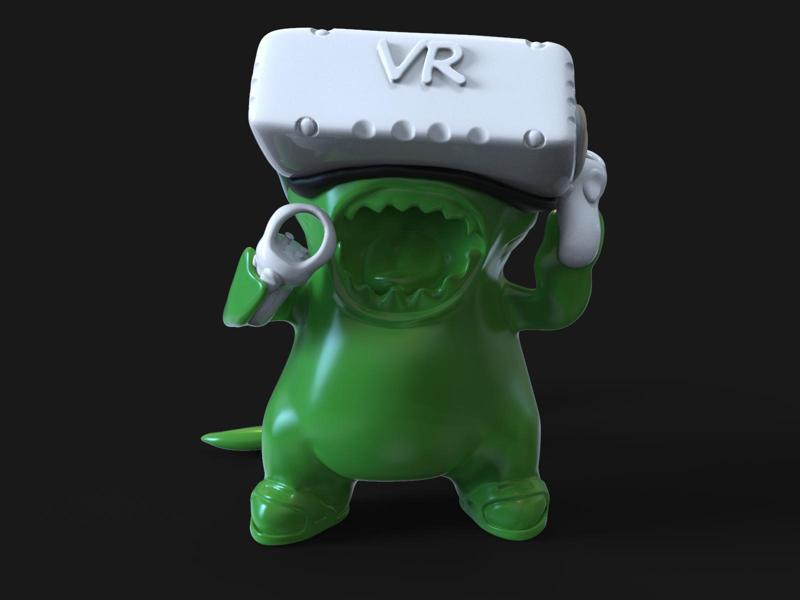 The shark is playing