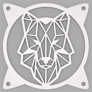 Geometric polygon Wolf FAN COVER 120 mm