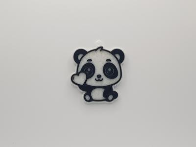 Cute Panda with Heart Keychain