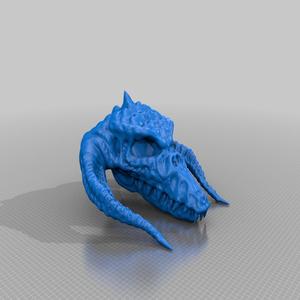 Hallow Black Dragon Skull