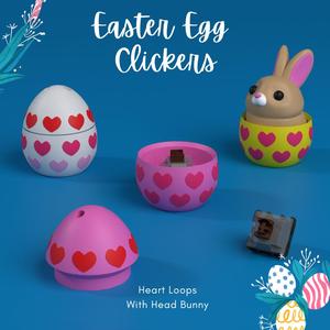 Easter Egg  Clickers - Heart Loops with Head Bunny