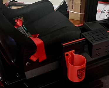 Sim Racing Rig Cupholder - Porsche Logo