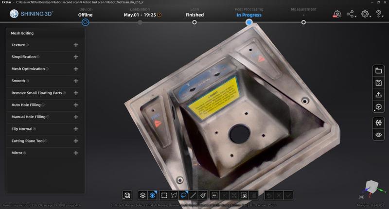 3D Scan of Atari I, Robot arcade control panel