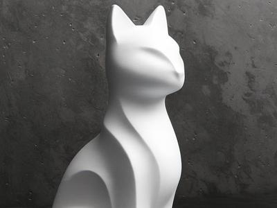 Low-Poly Style Cat