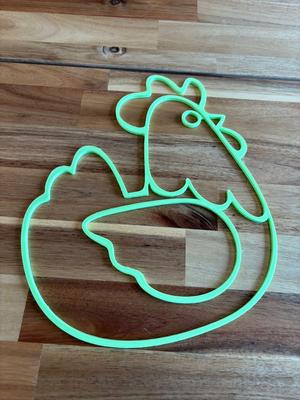 Line art Easter hen