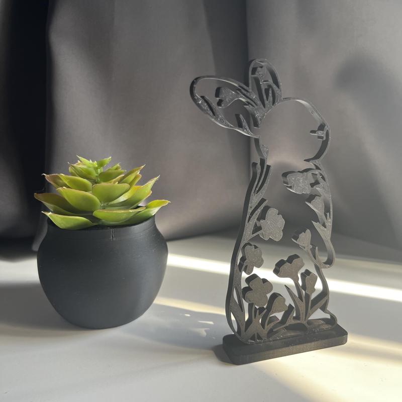 FLORAL BUNNY DECORATION ART