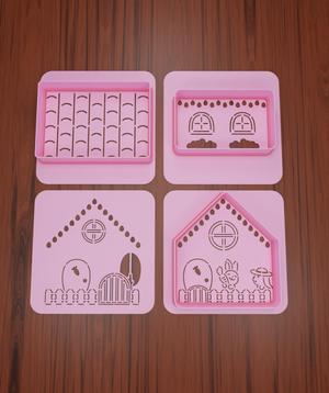 Gingerbread House Easter Stencil Set "Easter House".